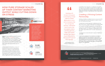 How Pure Storage Scaled Up their Content Marketing Output while Cutting Down on Stress
